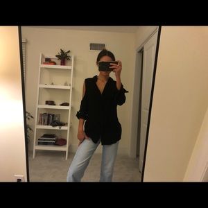 Urban outfitters blouse with cutout shoulder